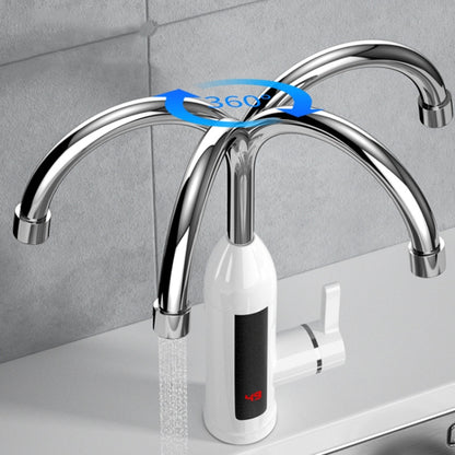 Smart Household Digital Display Instant Hot Kitchen Electric Faucet, Plug: EU Plug(White) - Faucets & Accessories by buy2fix | Online Shopping UK | buy2fix