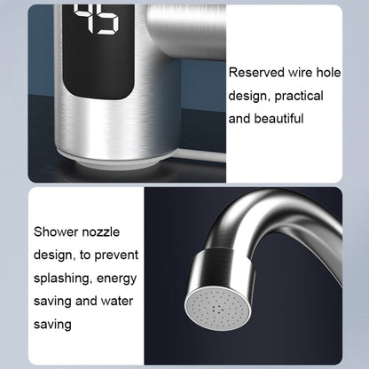 Smart Household Digital Display Instant Hot Kitchen Electric Faucet, Plug: EU Plug(Silver) - Faucets & Accessories by buy2fix | Online Shopping UK | buy2fix