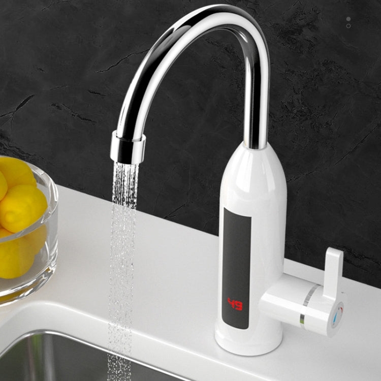 Smart Household Digital Display Instant Hot Kitchen Electric Faucet, Plug: EU Plug(Silver) - Faucets & Accessories by buy2fix | Online Shopping UK | buy2fix