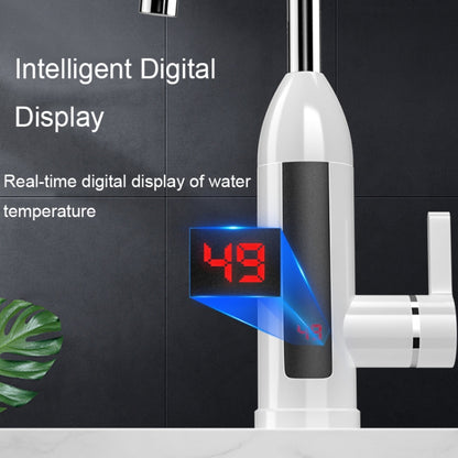 Smart Household Digital Display Instant Hot Kitchen Electric Faucet, Plug: US Plug(Silver) - Faucets & Accessories by buy2fix | Online Shopping UK | buy2fix