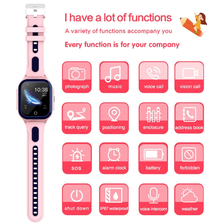 DF70 1.4 Inch 4G GPS + WIFI + LBS Positioning Children Calling Watch With SOS Function, Color: Black by buy2fix