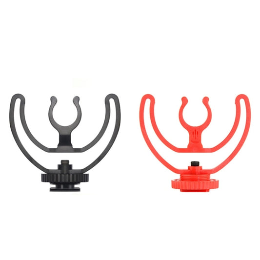 2pcs Microphone Mounting Bracket Cold Shoe Mount Mic Holder(Red) - Stand by buy2fix | Online Shopping UK | buy2fix