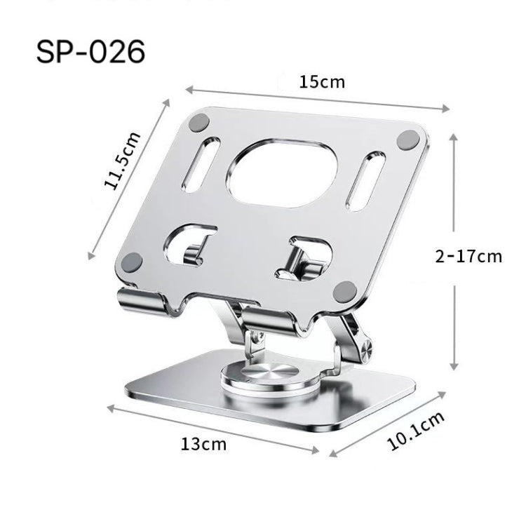 SP-026 360-degree Rotating Universal Desktop Tablet Folding Bracket(Silver) - Laptop Stand by buy2fix | Online Shopping UK | buy2fix