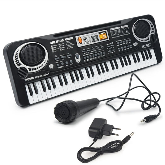 MQ6106 61-Keys Multifunctional Electronic Organ Children Toy with Microphone, Spec: EU Plug - Keyboard Accessories by buy2fix | Online Shopping UK | buy2fix