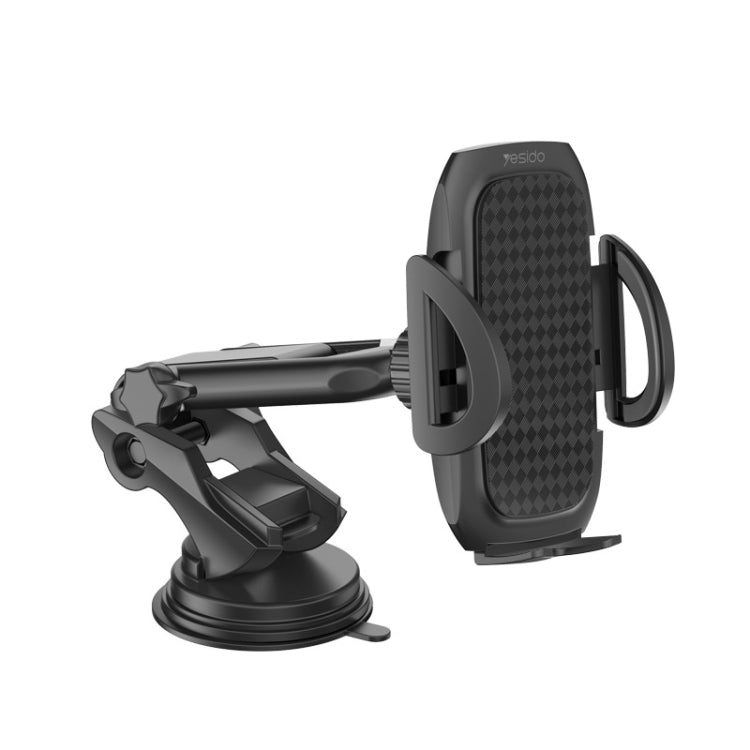 Yesido C111 Double Pole Rotating Telescopic Arm Car Bracket(Black) - Universal Car Holders by Yesido | Online Shopping UK | buy2fix
