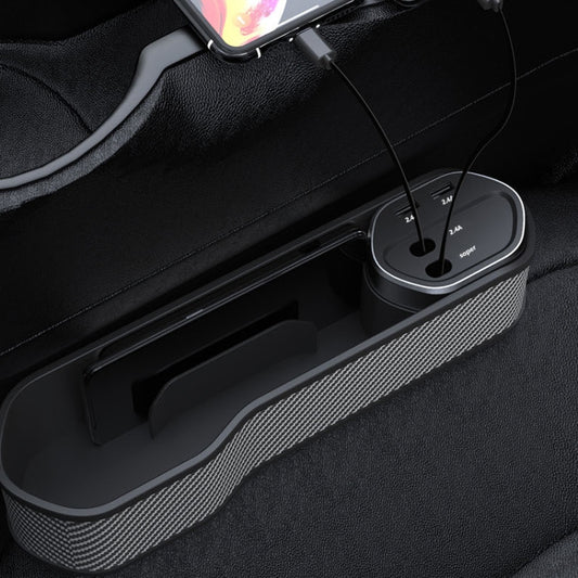 Car Seat Clip Organizer Multifunctional Car Charger, Specification: Carbon Fiber - Stowing Tidying by buy2fix | Online Shopping UK | buy2fix