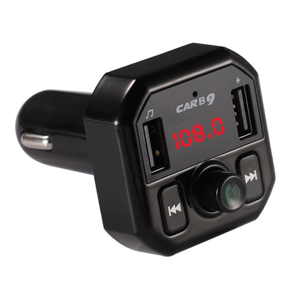 B9 Smart Digital Display Dual USB Bluetooth Car Charger with Hands-free Call Function(Black) - Car Charger by buy2fix | Online Shopping UK | buy2fix