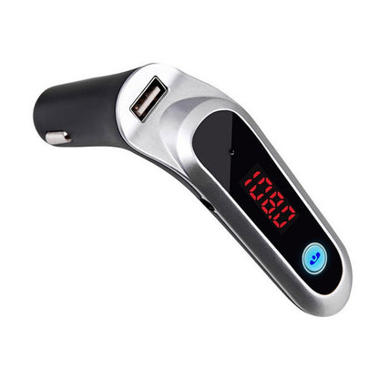 S7 Smart Digital Display Music Player Calling Car Charger, Color: Silver - Bluetooth Car Kits by buy2fix | Online Shopping UK | buy2fix