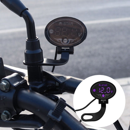 YL-M01 Motorcycle Battery Voltage Monitoring M-STAR Intelligent Voltage Meter(Purple) - Electrical System by buy2fix | Online Shopping UK | buy2fix