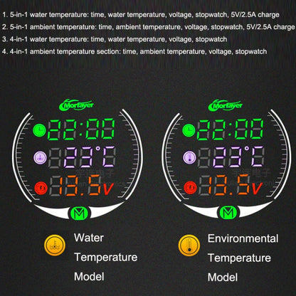 Morfayer YL-M05 5 In 1 Water Temperature Model 9-24V LED Night Vision Motorcycle Modification Instrument - Electrical Instruments by buy2fix | Online Shopping UK | buy2fix