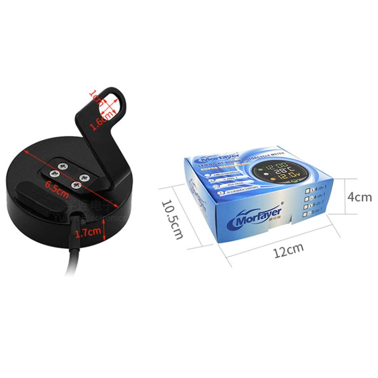 Morfayer YL-M05 4 In 1 Environmental Temperature Model 9-24V LED Night Vision Motorcycle Modification Instrument - Electrical Instruments by buy2fix | Online Shopping UK | buy2fix