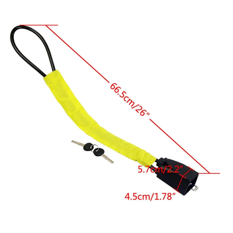 S308 Car Steering Wheel Wire Rope Lock Security Anti-theft Locks(Black) - Steering Wheel Locks by buy2fix | Online Shopping UK | buy2fix