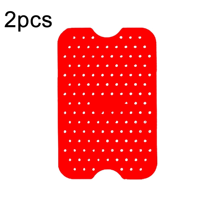 For NINJA DZ201 DZ401 Air Fryers 2pcs Silicone Pad Rectangular Liner(Red) - Oven Parts by buy2fix | Online Shopping UK | buy2fix