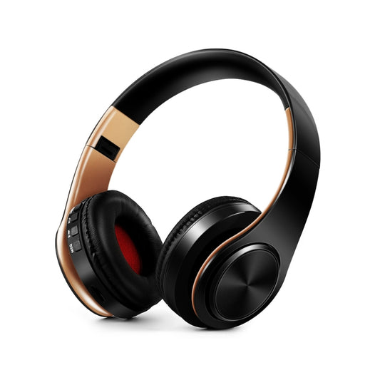 LPT660 Bluetooth Wireless Headset HIFI Stereo Sports Headphones(Black+Gold) - Headset & Headphone by buy2fix | Online Shopping UK | buy2fix