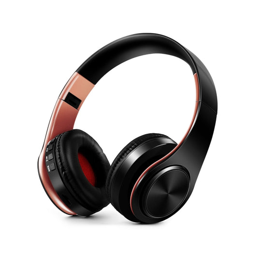LPT660 Bluetooth Wireless Headset HIFI Stereo Sports Headphones(Black+Rose Gold) - Headset & Headphone by buy2fix | Online Shopping UK | buy2fix