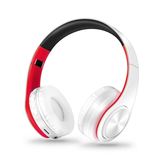 LPT660 Bluetooth Wireless Headset HIFI Stereo Sports Headphones(White+Red) - Headset & Headphone by buy2fix | Online Shopping UK | buy2fix