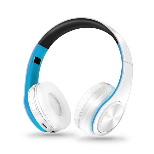LPT660 Bluetooth Wireless Headset HIFI Stereo Sports Headphones(White+Blue) - Headset & Headphone by buy2fix | Online Shopping UK | buy2fix