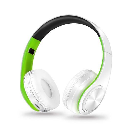 LPT660 Bluetooth Wireless Headset HIFI Stereo Sports Headphones(White+Green) - Headset & Headphone by buy2fix | Online Shopping UK | buy2fix
