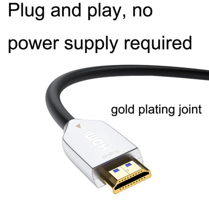 2.0 Version HDMI Fiber Optical Line 4K Ultra High Clear Line Monitor Connecting Cable, Length: 40m(White) by buy2fix