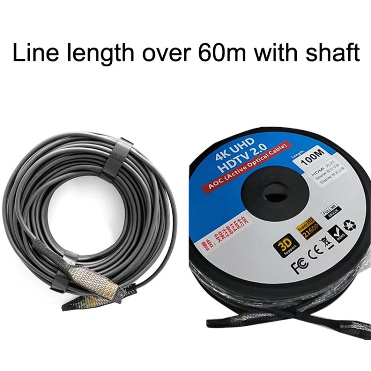 2.0 Version HDMI Fiber Optical Line 4K Ultra High Clear Line Monitor Connecting Cable, Length: 50m(White) by buy2fix
