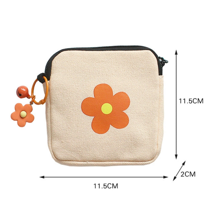 Sanitary Napkin Storage Bag Large Capacity Little Bag Canvas Simple Short Wallet(Light Purple) - Storage Bags by buy2fix | Online Shopping UK | buy2fix