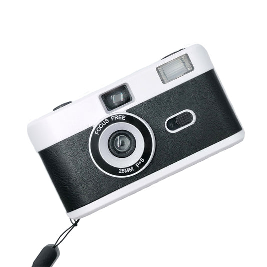 R2-FILM Retro Manual Reusable Film Camera for Children without Film(White+Black) - Children Cameras by buy2fix | Online Shopping UK | buy2fix