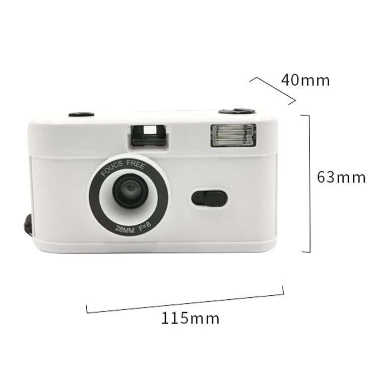 R2-FILM Retro Manual Reusable Film Camera for Children without Film(White+Black) - Children Cameras by buy2fix | Online Shopping UK | buy2fix