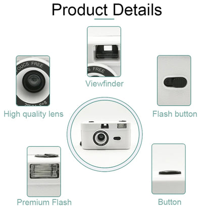 R2-FILM Retro Manual Reusable Film Camera for Children without Film(White+Black) - Children Cameras by buy2fix | Online Shopping UK | buy2fix