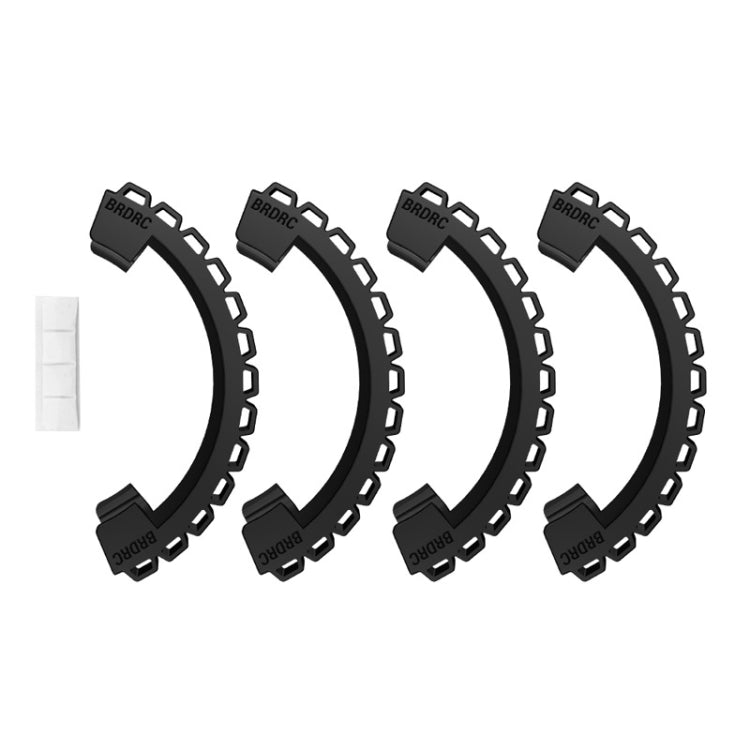 For DJI Avata BRDRC-9604 4pcs Drone Propeller TPU Protective Guard UAV Bumper Anti-collision Ring Cover(Black) - Other by BRDRC | Online Shopping UK | buy2fix