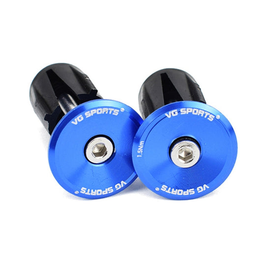 2pairs Aluminum Alloy Bicycle Expansion Handlebar Plug(Blue) - Bicycle Grips by buy2fix | Online Shopping UK | buy2fix