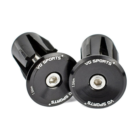 2pairs Aluminum Alloy Bicycle Expansion Handlebar Plug(Black) - Bicycle Grips by buy2fix | Online Shopping UK | buy2fix