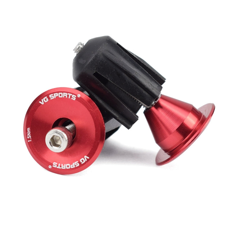 2pairs Aluminum Alloy Bicycle Expansion Handlebar Plug(Red) by buy2fix