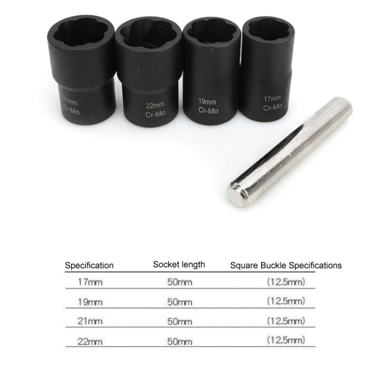 Car Tire Damaged Nut Non-slip Removal Socket Wrench Set by buy2fix