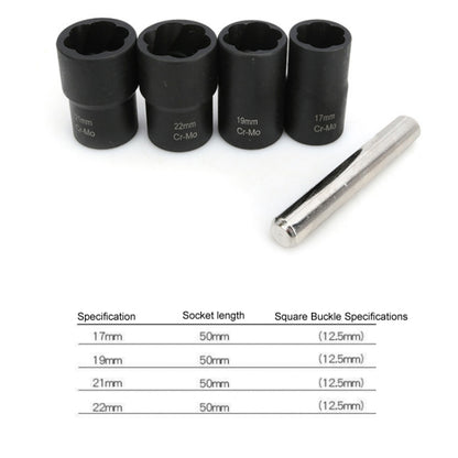 Car Tire Damaged Nut Non-slip Removal Socket Wrench Set by buy2fix