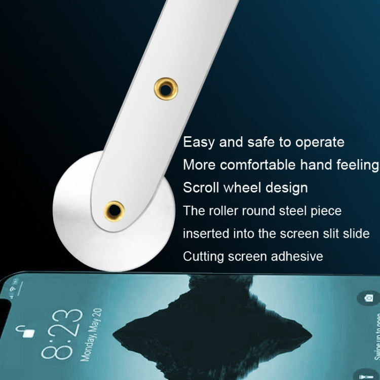 2 In 1 Roller Type Screen Removal Tool Tablet Phone Notebook Screen Separation Cutting Steel Blade by buy2fix