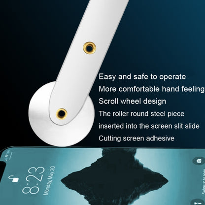 2 In 1 Roller Type Screen Removal Tool Tablet Phone Notebook Screen Separation Cutting Steel Blade by buy2fix