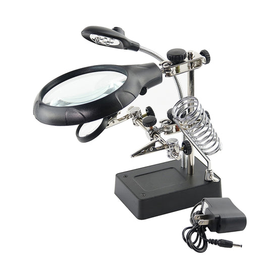 16129-C 2.5X/7.5X/10X LED Lighting Auxiliary Bracket Maintenance Magnifier(US Plug) - Others by buy2fix | Online Shopping UK | buy2fix