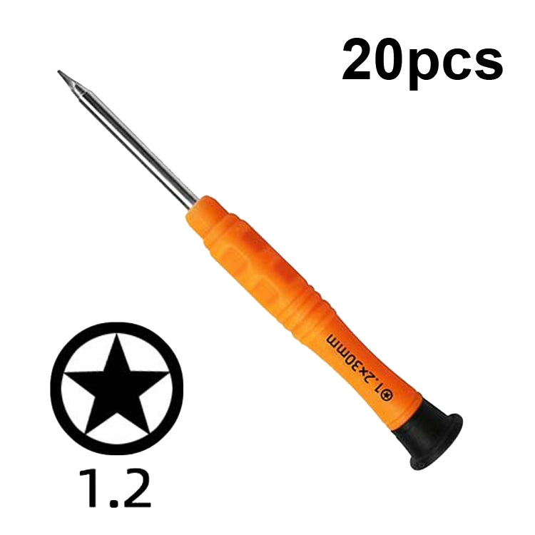 20pcs Mini Screwdriver Anti-Slip Mobile Phone Disassembly Maintenance Tools, Series: 1.2 Five Star by buy2fix