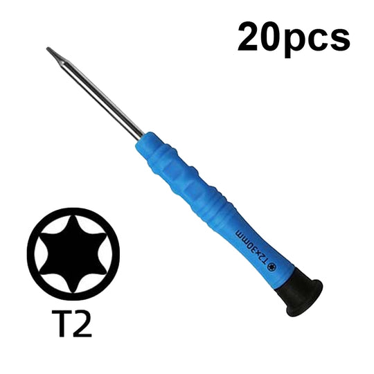 20 pièces Mini tournevis anti-dérapant outils d'entretien de démontage de téléphone portable, série: T2