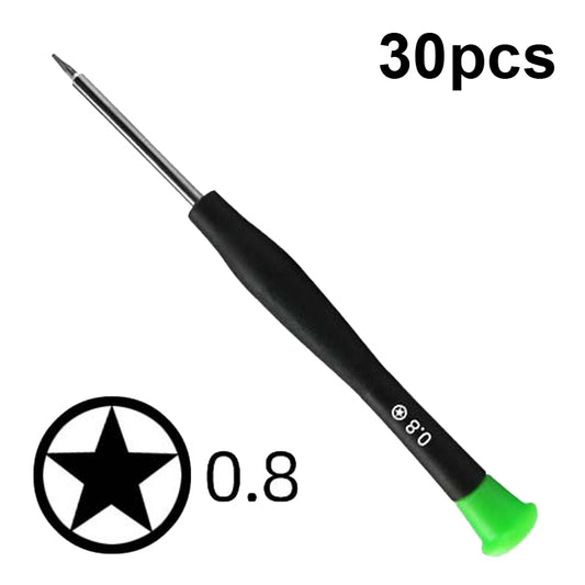 30pcs Color Hat Screw Batch Digital Mobile Phone Clock Maintenance Tool, Series: 0.8 Five Star - Screwdriver by buy2fix | Online Shopping UK | buy2fix