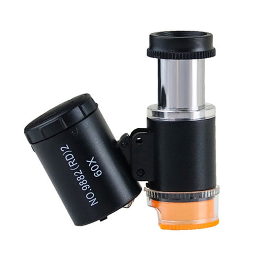 9882(RD) 60X Mini HD Banknote Detection Optical Microscope with LED Light, Color: Black - Detection Jewelry by buy2fix | Online Shopping UK | buy2fix
