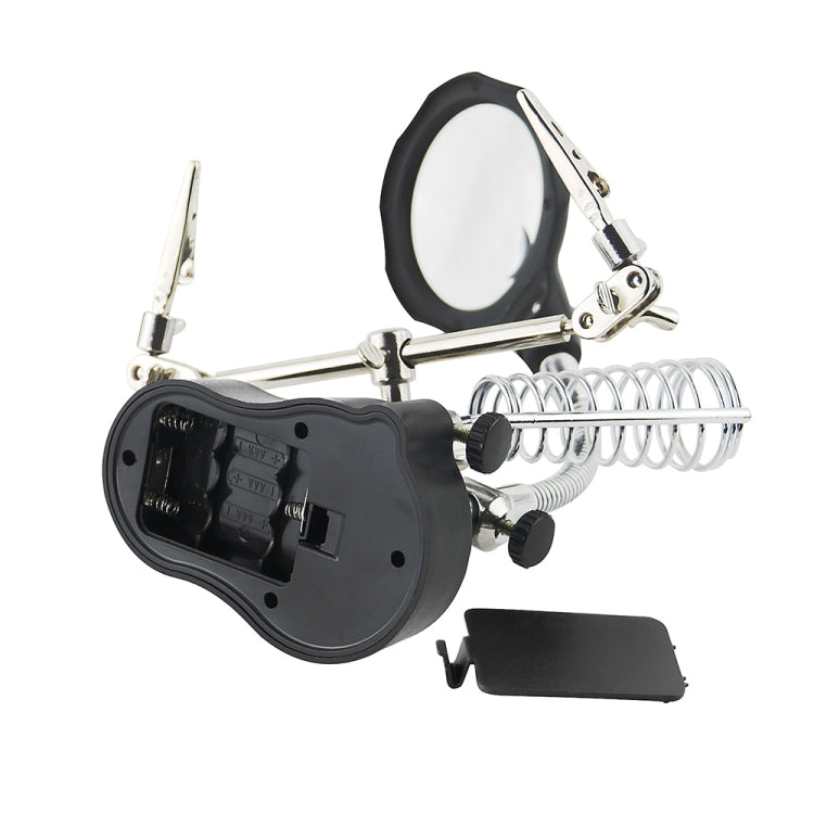16126-A 3.5X/12X LED Light Stand Type Watch Repair Magnifier With Auxiliary Clip - Others by buy2fix | Online Shopping UK | buy2fix