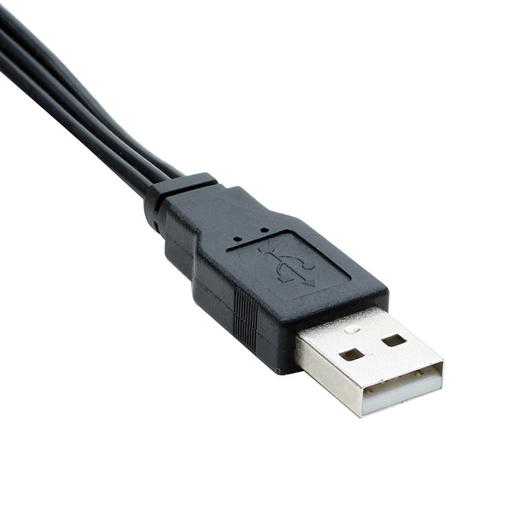 USB to 3 RCA Bus 1 Male 3 Female AV Audio Cable, Size: 25cm by buy2fix