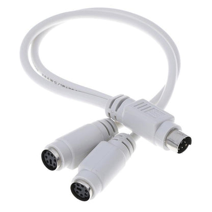 PS2 2pcs 1 to 2 Transfer Wiring Industrial Computer with Keyboard Mouse Interface(0.29m) by buy2fix