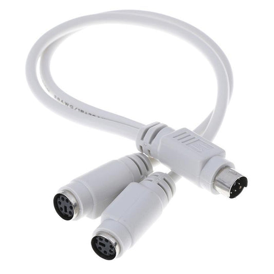 PS2 2pcs 1 to 2 Transfer Wiring Industrial Computer with Keyboard Mouse Interface(0.29m) by buy2fix