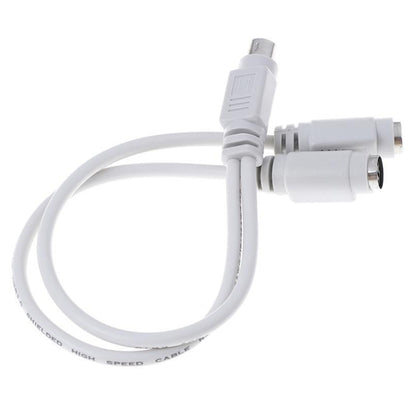 PS2 2pcs 1 to 2 Transfer Wiring Industrial Computer with Keyboard Mouse Interface(0.29m) by buy2fix