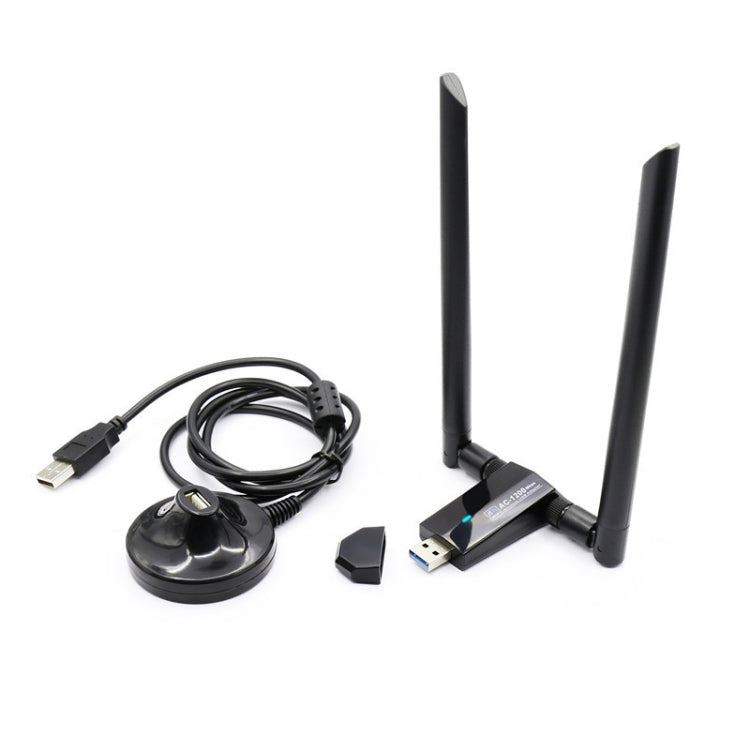1200m Wireless Network Card 802.11AC USB3.0 Dual Frequency 2.4G/5.8G WiFi Receiver by buy2fix