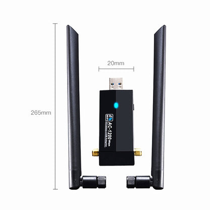 1200m Wireless Network Card 802.11AC USB3.0 Dual Frequency 2.4G/5.8G WiFi Receiver by buy2fix