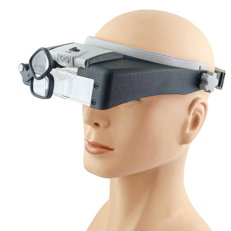 81007-AP LED Light Head-mounted Electronic Repair Tool Magnifying Glass - Glasses Style by buy2fix | Online Shopping UK | buy2fix