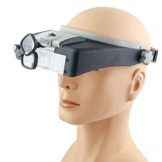 81007-AP LED Light Head-mounted Electronic Repair Tool Magnifying Glass - Glasses Style by buy2fix | Online Shopping UK | buy2fix